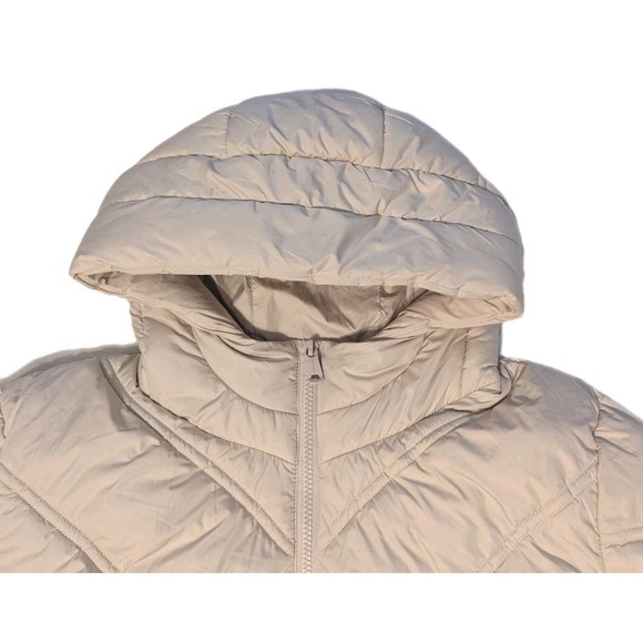 Bernardo Women's Hooded Puffer Long Coat Jacket Cream Beige Eggshell Size 2XL - Picture 5 of 16